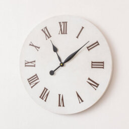 Melody Maison Large Metal White & Black Detailed Wall Clock - 60Cm X 60Cm - thumbnail 4