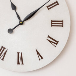 Melody Maison Large Metal White & Black Detailed Wall Clock - 60Cm X 60Cm - thumbnail 3