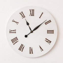 Melody Maison Large Metal White & Black Detailed Wall Clock - 60Cm X 60Cm