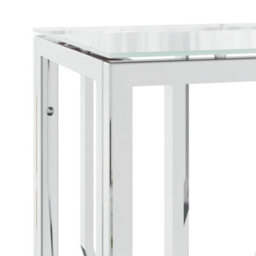 Berkfield Console Table 70X30X70 Cm Stainless Steel And Glass - thumbnail 5