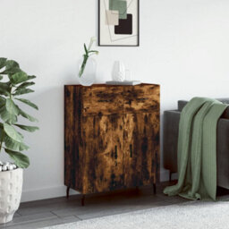 Berkfield Modern Sideboard Smoked Oak 69.5X34X90 Cm Engineered Wood - thumbnail 2