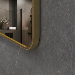 Royal Bathrooms Elmore 600 X 800mm Wall Mounted Bathroom Mirror Hanging Horizontal/vertical Brushed Brass Aluminium Framed Non-Led - thumbnail 6