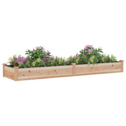 Berkfield Practical Garden Raised Bed With Liner 240X60X25 Cm Solid Wood Fir - thumbnail 3