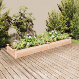 Berkfield Practical Garden Raised Bed With Liner 240X60X25 Cm Solid Wood Fir - thumbnail 2
