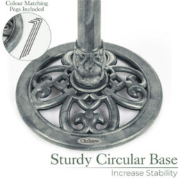 Garden Bird Bath Resin Leaf Birdbath With Rustic Metal Effect H60Cm Grey Christow - thumbnail 4