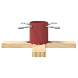 Vidaxl Christmas Tree Stand 1.73 Red 50 X 50 X 16 Cm Solid Pine Wood - thumbnail 5