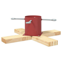 Vidaxl Christmas Tree Stand 1.73 Red 50 X 50 X 16 Cm Solid Pine Wood - thumbnail 6