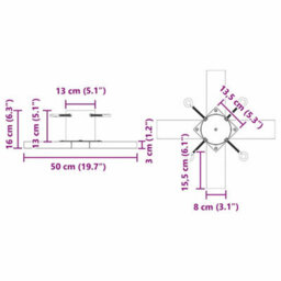 Vidaxl Christmas Tree Stand 1.73 Red 50 X 50 X 16 Cm Solid Pine Wood - thumbnail 3
