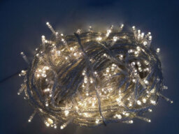 Best Artificial 100 Warm White Led's 10M/32Ft Clear Cable Mains Power Connectable Indoor Outdoor Waterproof String Lights Garden Party - thumbnail 1