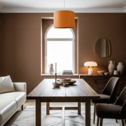 Happy Homewares Classic Dark Mustard Faux Leather Lamp Shade With Inner Cotton Lining - thumbnail 6