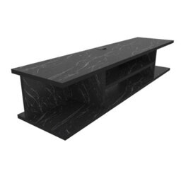 Decorotika Pivot Floating Tv Stand Tv Unit For Tvs Up To 50 Inch Black Marble Effect - thumbnail 5