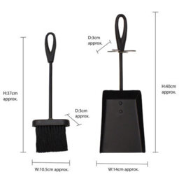 Storm Trading Group Fireside Ash Brush & Shovel Set Durable Fireplace Stove & Bbq Cleaner - thumbnail 2