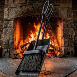 Storm Trading Group Fireside Ash Brush & Shovel Set Durable Fireplace Stove & Bbq Cleaner - thumbnail 1