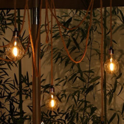 Noma 6 X Jute Rope Spider Chandelier String Parasol Garden Lights Edison Bulb - thumbnail 2