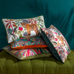 Wylder Kali Jungle Tigers Piped Cushion Cover - thumbnail 4