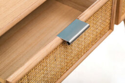Nordlys 2-Drawer Wood And Natural Rattan Console Table Exotic Boho Living Room - thumbnail 7