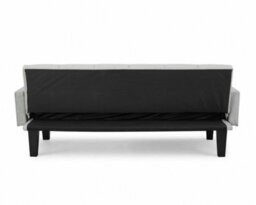Home Detail Levine 3 Seater Tufted Fabric Clic-Clac With Black Legs Sofa Bed, Light Grey - thumbnail 4