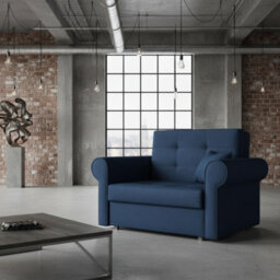Viva I Silver Living Room Sofa Bed With Sleeping Function And Bedding Storage Polyurethane Foam 116X85X98Cm Blue - thumbnail 2
