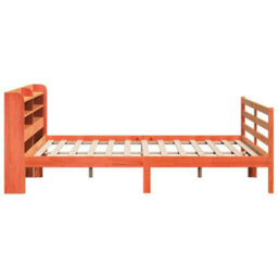 Berkfield Bed Frame Without Mattress Wax Brown 180X200 Cm Super King Solid Wood Pine - thumbnail 7