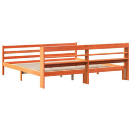 Berkfield Bed Frame Without Mattress Wax Brown 180X200 Cm Super King Solid Wood Pine - thumbnail 8