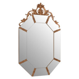 Orsina Wall Mirror With Gold Resin Frame - thumbnail 2