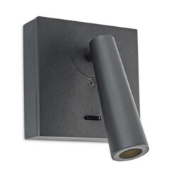 Luminosa Lighting Luminosa Leds C4 Gamma Led Wall Reading Wall Light Urban Grey 179Lm 2700K - thumbnail 2