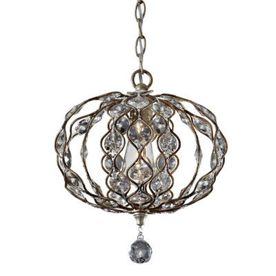 Luminosa Lighting Elstead Leila 1 Light Ceiling Pendant Polished Silver, E27