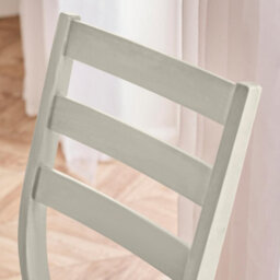 Furniturebox Uk 2X Lynton Whitewash & Light Grey Wooden Dining Chairs - thumbnail 5