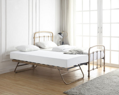 Flintshire Furniture Mostyn Single 3Ft Guest Bed Antique Bronze Metal Bed Frame - image 1