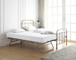 Flintshire Furniture Mostyn Single 3Ft Guest Bed Antique Bronze Metal Bed Frame - thumbnail 1