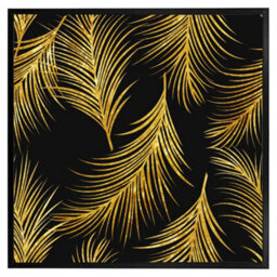 "Andrew Lee Golden Tropical (Picutre Frame) / 20X20"" / Black" - thumbnail 4