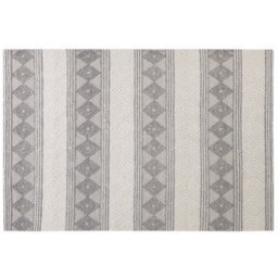Beliani Rug Bozova Light Beige 160 X 230 Cm Wool - thumbnail 1