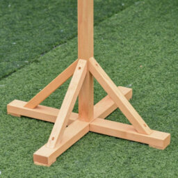 Pawhut Wooden Bird Feeder W/ Cross-Shaped Support Feet Weather Resistant Roof - thumbnail 9