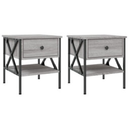 Berkfield Bedside Tables 2 Pcs Grey Sonoma 40X42X45 Cm Engineered Wood - thumbnail 2
