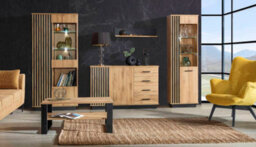 Arte Lamelo La9 Coffee Table - Stylish And Practical, H490mm W1000mm D560mm In Oak Wotan & Black Matt - thumbnail 2