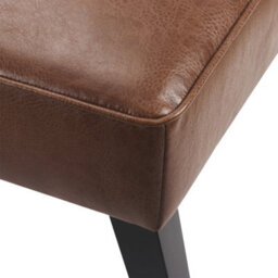 Teamson Home Lounge Accent Chair, Reading Armchair Seat In Faux-Leather With Pillow Back - Brown - 62 X 72 X 76 (Cm) - thumbnail 5