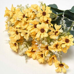 Homescapes Artificial Yellow Handcrafted Wild Daisy Flower Bouquet, 46 Cm - thumbnail 6