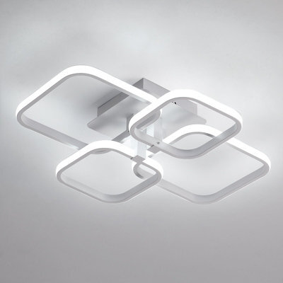 Pheashine Modern Square Led Ceiling Light,60W 6750Lm 6000K For Living Room, Kitchen Or Bedroom - image 1
