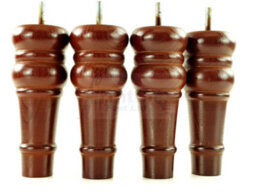 L&F 4 Replacement Furniture Feet Mahogany Turned Wooden Legs 165mm High Settee Chairs Sofas Footstools M10 (10mm) Tsp2071 - thumbnail 6