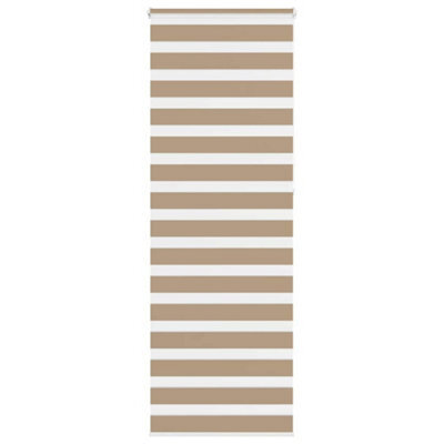 Berkfield Zebra Blind Sand Brown 85X230 Cm Fabric Width 80.9 Cm Polyester - image 1