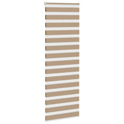 Berkfield Zebra Blind Sand Brown 85X230 Cm Fabric Width 80.9 Cm Polyester - thumbnail 3