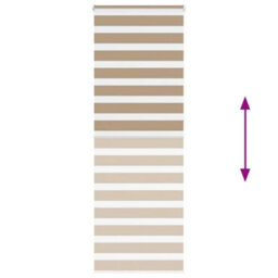 Berkfield Zebra Blind Sand Brown 85X230 Cm Fabric Width 80.9 Cm Polyester - thumbnail 5