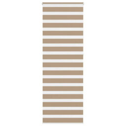 Berkfield Zebra Blind Sand Brown 85X230 Cm Fabric Width 80.9 Cm Polyester - thumbnail 1