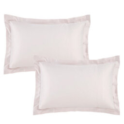 Catherine Lansfield Silky Soft Satin Oxford 50X75Cm + Border Pack Of 2 Pillow Cases With Envelope Closure Blush Pink - thumbnail 2
