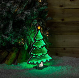 Samuel Alexander 40Cm Infinity Standing Christmas Tree With Metal Base And Green Leds - thumbnail 3