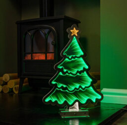 Samuel Alexander 40Cm Infinity Standing Christmas Tree With Metal Base And Green Leds - thumbnail 4