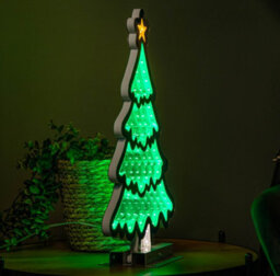 Samuel Alexander 40Cm Infinity Standing Christmas Tree With Metal Base And Green Leds - thumbnail 5