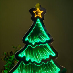 Samuel Alexander 40Cm Infinity Standing Christmas Tree With Metal Base And Green Leds - thumbnail 6