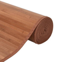 Berkfield Rug Square Brown100X100 Cm Bamboo - thumbnail 4