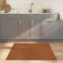 Berkfield Rug Square Brown100X100 Cm Bamboo - thumbnail 1